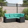 thumbnail image 1 of vidaXL Garden Sofa Set Black, Blue, 1 of 4
