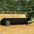 thumbnail image 1 of vidaXL 4 Piece Patio Sofa Set with Cushions Poly Rattan Black, 1 of 9