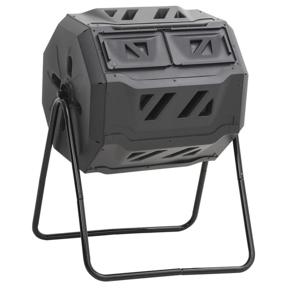 vidaXL 42.3 gal Multicolor Other Dual Chamber Composting Bins
