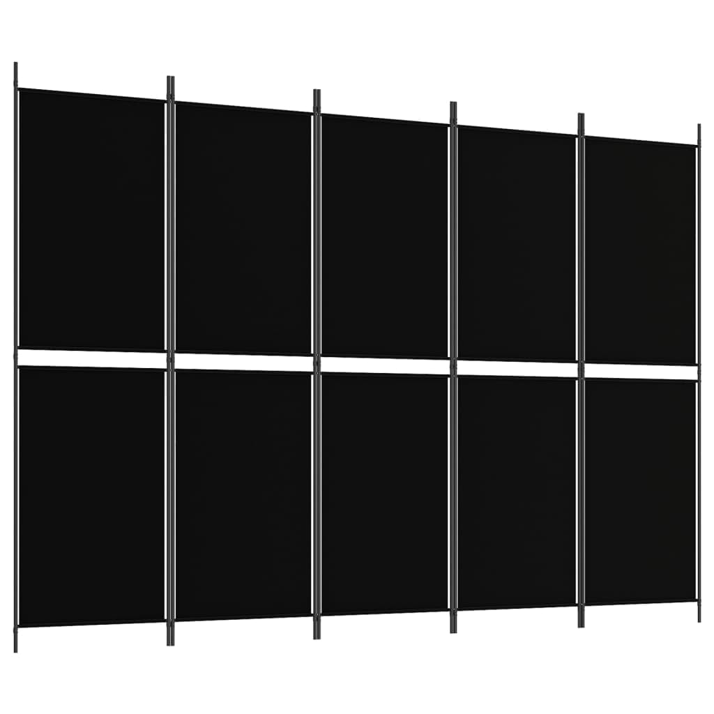 vidaXL 5-Panel Room Divider Anthracite 98.4