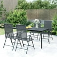 thumbnail image 1 of vidaXL 5 Piece Patio Dining Set Anthracite Steel, 1 of 10
