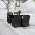 thumbnail image 1 of vidaXL 5 Piece Patio Dining Set Black, 3099561, 1 of 8