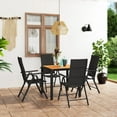 thumbnail image 1 of vidaXL Dining Set Black and Brown PE Rattan, WPC, Aluminum Standard, 1 of 6