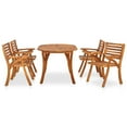 thumbnail image 1 of vidaXL 5 Piece Patio Dining Set Solid Acacia Wood, 1 of 8