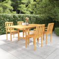 thumbnail image 1 of vidaXL 5 Piece Patio Dining Set Solid Teak Wood, 1 of 13