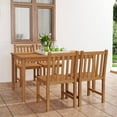 thumbnail image 1 of vidaXL 5 Piece Patio Dining Set Solid Teak Wood, 1 of 11