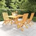thumbnail image 1 of vidaXL 5 Piece Patio Dining Set Solid Teak Wood, 1 of 13