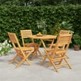 thumbnail image 1 of vidaXL Garden Dining Set Natural Teak Solid Teak Wood 5 Piece Set, 1 of 6