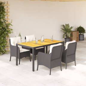 Boraam Shaker Dining Side Chairs, Set Of 2 - Rubberwood Farmhouse Style Chairs, Black Finish