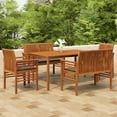 thumbnail image 1 of vidaXL 5 Piece Patio Dining Set with Cushions Solid Wood Acacia, 1 of 8