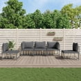 thumbnail image 1 of vidaXL 5 Piece Patio Lounge Set with Cushions Anthracite Poly Rattan, 1 of 7