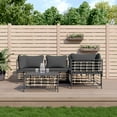 thumbnail image 1 of vidaXL 5 Piece Patio Lounge Set with Cushions Anthracite Poly Rattan, 1 of 8