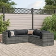 thumbnail image 1 of vidaXL 5 Piece Patio Lounge Set with Cushions Gray Poly Rattan, 1 of 183