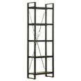 thumbnail image 1 of vidaXL 5-Tier Bookcase Black 23.6"x11.8"x70.9" Solid Mango Wood, 1 of 10