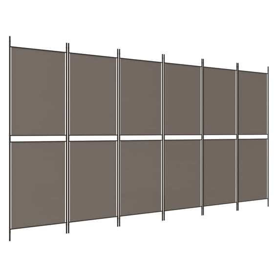vidaXL 5-Panel Room Divider Anthracite 98.4"x70.9" Fabric