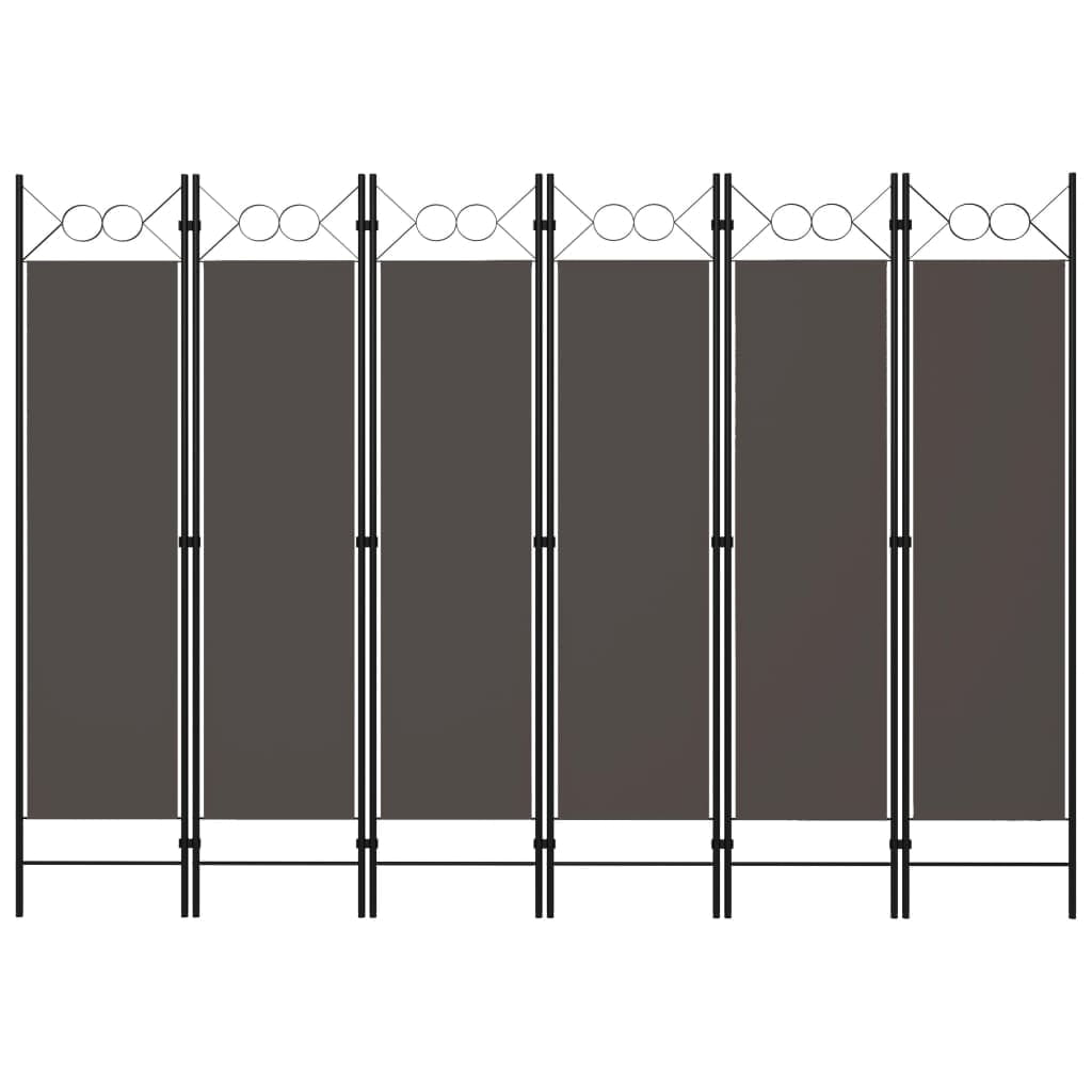 vidaXL 6-Panel Room Divider Anthracite 94.5"x70.9"