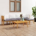 thumbnail image 1 of vidaXL 6 Piece Patio Lounge Set with Cushions Solid Acacia Wood, 1 of 11