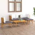 thumbnail image 1 of vidaXL 6 Piece Patio Lounge Set with Cushions Solid Acacia Wood, 1 of 7
