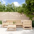 thumbnail image 1 of vidaXL 6 Piece Patio Lounge Set with Cushions Solid Wood, 1 of 8