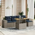 thumbnail image 1 of vidaXL 6 Piece Patio Sofa Set with Cushions Gray Poly Rattan, 1 of 4