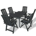 thumbnail image 1 of vidaXL 7 Piece Outdoor Dining Set Plastic Garden Furniture Set Multi Colors, 1 of 16