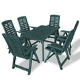 thumbnail image 1 of vidaXL 7 Piece Outdoor Dining Set Plastic Garden Furniture Set Multi Colors, 1 of 16