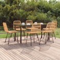 thumbnail image 1 of vidaXL 7 Piece Patio Dining Set Poly Rattan, 1 of 10