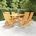 thumbnail image 1 of vidaXL 7 Piece Patio Dining Set Solid Teak Wood, 1 of 9