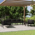 thumbnail image 1 of vidaXL 7 Piece Patio Lounge Set with Cushions Aluminum Anthracite, 1 of 7