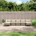 thumbnail image 1 of vidaXL 7 Piece Patio Lounge Set with Cushions Anthracite Poly Rattan, 1 of 8