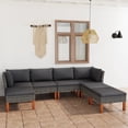 thumbnail image 1 of vidaXL Garden Lounge Set Gray PE rattan Medium Light Weight, 1 of 6