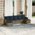 thumbnail image 1 of vidaXL 7 Piece Patio Sofa Set with Cushions Gray Poly Rattan, 1 of 10
