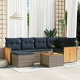 thumbnail image 1 of vidaXL 7 Piece Patio Sofa Set with Cushions Gray Poly Rattan, 1 of 6