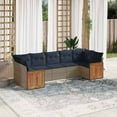 thumbnail image 1 of vidaXL 7 Piece Patio Sofa Set with Cushions Gray Poly Rattan, 1 of 10