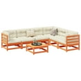 thumbnail image 1 of vidaXL 7 Piece Patio Sofa Set with Cushions Wax Brown Solid Wood Pine, 1 of 11