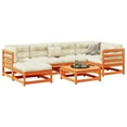 thumbnail image 1 of vidaXL 7 Piece Patio Sofa Set with Cushions Wax Brown Solid Wood Pine, 1 of 12