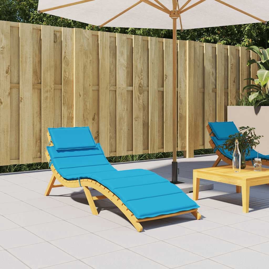 vidaXL 73.2" x 22.8" Blue Lounge Chair Cushions Outdoor Seating Cushion