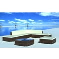 thumbnail image 1 of vidaXL 8 Piece Patio Lounge Set with Cushions Poly Rattan Brown, 1 of 8