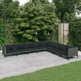 thumbnail image 1 of vidaXL 8 Piece Patio Lounge Set with Cushions Poly Rattan Dark Gray, 1 of 7
