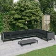 thumbnail image 1 of vidaXL 8 Piece Patio Lounge Set with Cushions Poly Rattan Dark Gray, 1 of 9