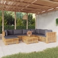 thumbnail image 1 of vidaXL 8 Piece Patio Lounge Set with Cushions Solid Wood Teak, 1 of 9