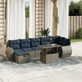 thumbnail image 1 of vidaXL 8 Piece Patio Sofa Set with Cushions Gray Poly Rattan, 1 of 10