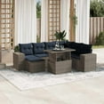 thumbnail image 1 of vidaXL 8 Piece Patio Sofa Set with Cushions Gray Poly Rattan, 1 of 9