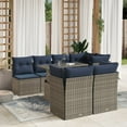 thumbnail image 1 of vidaXL 8 Piece Patio Sofa Set with Cushions Gray Poly Rattan, 1 of 10