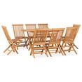 thumbnail image 1 of vidaXL Outdoor Dining Set Natural Teak Smooth sanded teak hardwood, 1 of 6