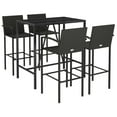 thumbnail image 1 of vidaXL 9 Piece Patio Bar Set Black Poly Rattan, 1 of 30