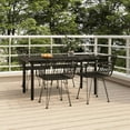 thumbnail image 1 of vidaXL 9 Piece Patio Dining Set Black Poly Rattan, 1 of 10