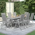 thumbnail image 1 of vidaXL Garden Dining Set Grey Solid acacia wood Standard Extendable, 1 of 6
