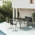 thumbnail image 1 of vidaXL 9 Piece Patio Dining Set with Cushions Black Poly Rattan, 1 of 10