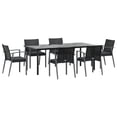 thumbnail image 1 of vidaXL 9 Piece Patio Dining Set with Cushions Poly Rattan and Steel, 1 of 16